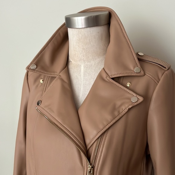 Tan Faux leather jacket - Picture 3 of 13